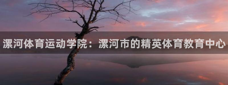 公海赌赌船官方正版app官方:漯河体育运动学院:漯河市的精英